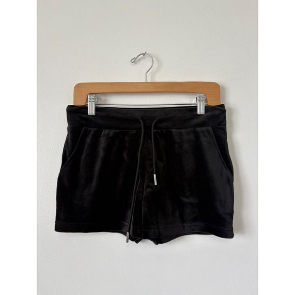 Juicy Couture OG Bling Velour Lifestyle Shorts – Black Licorice – Small - Picture 3 of 6